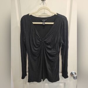 White House Black Market Butter Soft Black Shirt